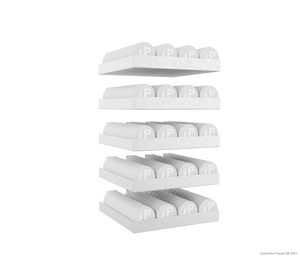 White 9 Shelf Snus Cooler